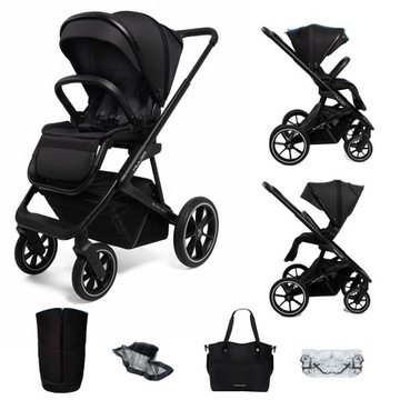 MUUVO SLICK 2.0 WÓZEK SPACEROWY SPACERÓWKA DO 22 KG + TORBA AKCESORIA BLACK