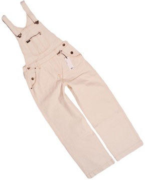 LEE ogrodniczki WHITE jeans WIDE BIB _ W26 L31