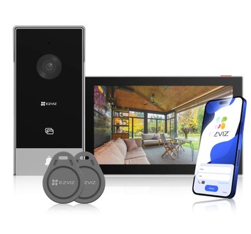 Wideodomofon WiFi EZVIZ HP5 Brama Furtka 2-żyły Aplikacja mobilna Breloki
