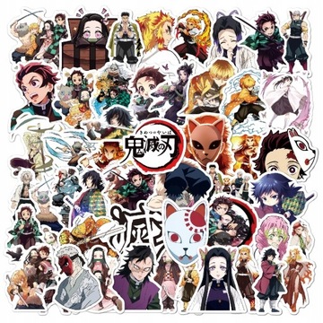 Demon Slayer NAKLEJKI ZESTAW NA SAMOCHÓD 50szt