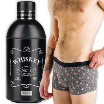 Śmieszne BOKSERKI bawełniane męskie r. M WHISKY SOXO prezent dla FACETA