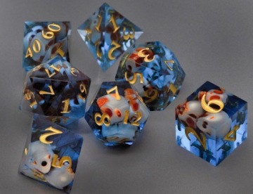 КУБИКИ ДРАКОНА НАБОР ИЗ 7 ЭПОКСИДНЫХ КУБИКОВ РПГ