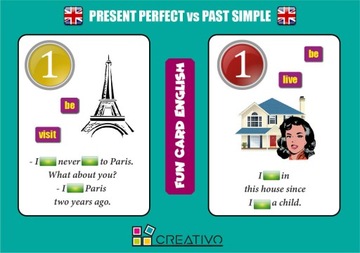 ВЕСЕЛАЯ КАРТОЧКА НА АНГЛИЙСКОМ ЯЗЫКЕ Настоящее совершенное и прошедшее простое время