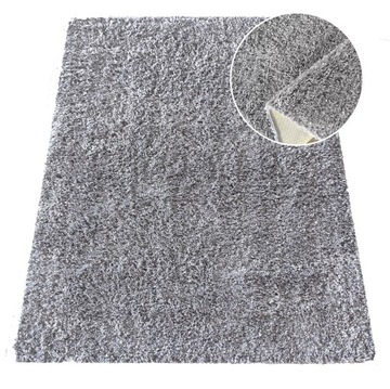 Kamel Soft Szary Dywan Shaggy Pranie 60x100