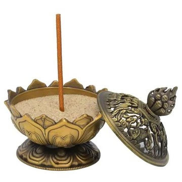 Бронзовая курильница в форме лотоса