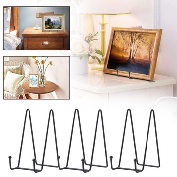 3 X UCHWYT NA PŁYTĘ STOJAK EKSPOZYCYJNY, METALOWE STOJAK NA RAMKI DO ZDJĘĆ