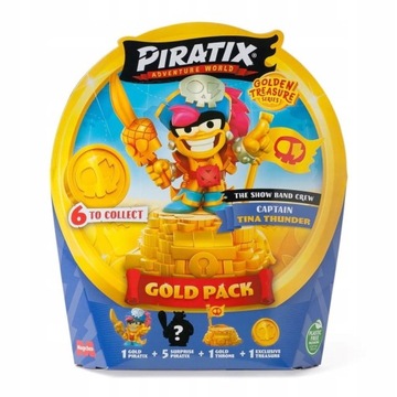 PIRATIX GOLD PACK - THE SHOW BAND CREW + kapitan TINA THUNDER- 6 figurek