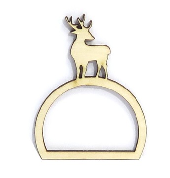 OBRĄCZKA NA SERWETKI DREWNIANA ŚWIĄTECZNA MC34