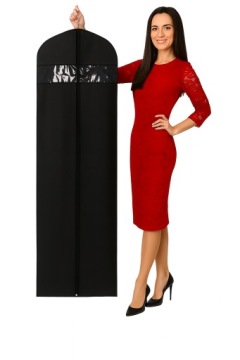 POKROWIEC NA ODZIEŻ 60X150 CM Z OKIENKIEM