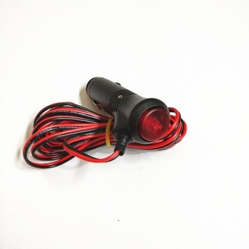 Вилка прикуривателя с выключателем, кабель 3 метра