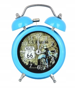 MOTOCYKLOWY BUDZIK TRADYCYJNY ZEGAR Z ALARMEM GŁOŚNY RÓŻNE KOLORY