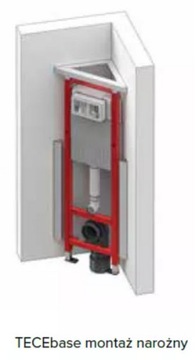 УЗКАЯ КАРКАС УНИТАЗА 32 СМ TECE 9.400.440 НОВЫЕ ОПОРЫ + КОВРИК