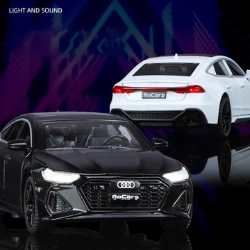 Модель игрушечного автомобиля Audi RS7 Sportback из сплава 1:32, литая под давлением, с металлическим звуком