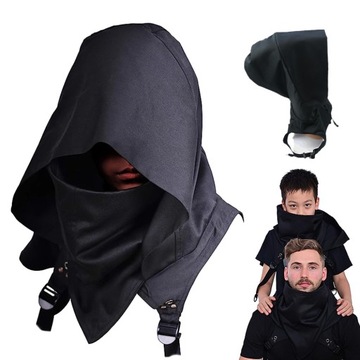 ASSASSIN'S CREED КОСПЛЕЙ МАСКА КИБЕРПАНК РАЗБОЙНИК КОСТЮМ НА ХЭЛЛОУИН ЧЕРНЫЙ