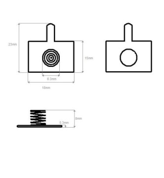КОНТАКТ АККУМУЛЯТОРА 18650 ПЛАСТИНА + ПРУЖИНА