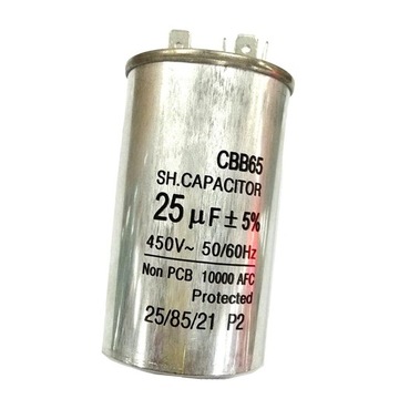 Zestaw 2 sztuk, 450V25UF Kondensator rozruchowy silnika klimatyzatora CBB65