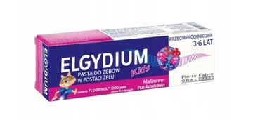 ELGYDIUM KIDS Pasta do zębów dla dzieci malinowo-truskawkowa 3-6 lat, 50 ml