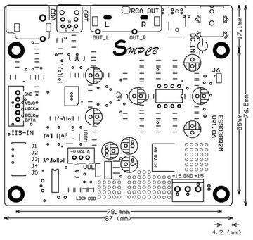 Печатная плата ЦАП SABRE ES9038 Q2M PCM 384 кГц DSD256