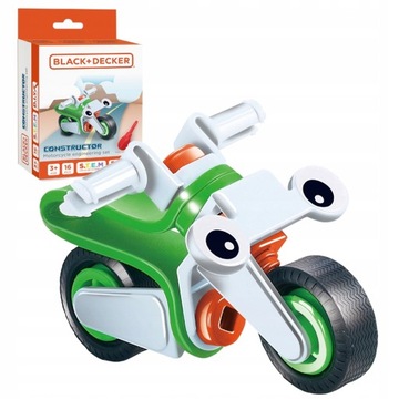 BLACK DECKER Motocykl do składania zabawka STEM 3+ 16el. EK040-BD
