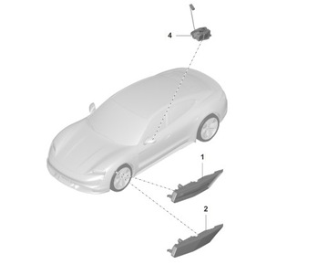 SMĚROVKA BOČNÍ PRAVÝ PORSCHE TAYCAN 9J1953042H