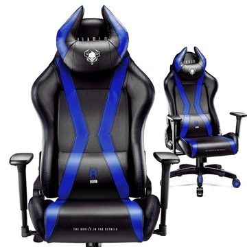 СТУЛ DIABLO X-ONE HORN (L) ЧЕРНО-СИНИЙ
