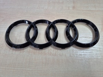 ЭМБЛЕМА ПЕРЕДНЯЯ ЗНАЧКА Audi A6 A7/Q3/Q5 / Q7 ГЛЯНЦЕВАЯ ЧЕРНАЯ 285x100MM