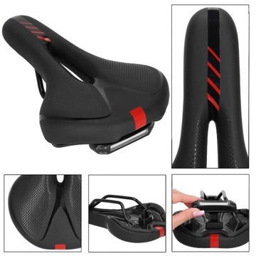 ВЕЛОСИПЕДНОЕ СЕДЛО ГЕЛЕВОЕ ТРЕККИНГОВАЯ ЛАМПА СИЛИКОНОВАЯ УЗКАЯ ВЕНТИЛЯЦИЯ МЯГКАЯ