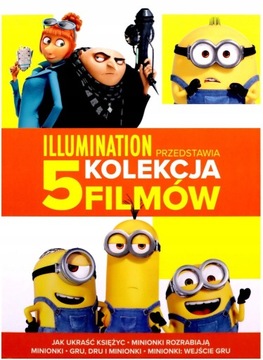MINIONKI 1-5 PAKIET 5DVD FOLIA