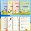 ВОЛШЕБНЫЕ КНИГИ - УЧИМСЯ ПИСАТЬ ЧЕРЕЗ ИГРУ КАЛЛИГРАФНЫЕ БУКВЫ 4 шт.