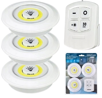 3 Lampki COB bezprzewodowa lampa na baterie PILOT