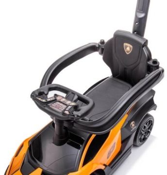 8099 LAMBORGINI RIDEBOARD ОРАНЖЕВЫЙ 661 РЕЗИНОВЫЕ КОЛЕСА С РУЧКОЙ