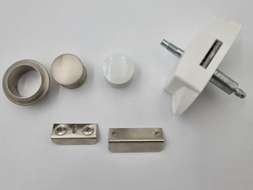 Замок двери прицепа Push-lock, матовый никель, двусторонний