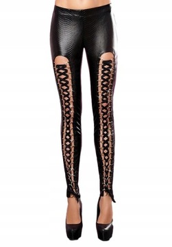 Bielizna Erotyczna Legginsy Skóra Węża Vinyl L/XL