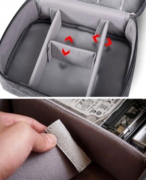 Органайзер для зарядных устройств, кабелей, дорожной сумки, ETUI