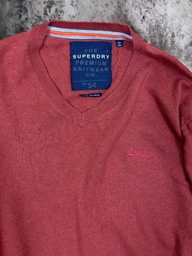 Superdry Premium Knitwear roz. XL męski sweter w serek