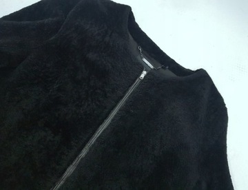 Дубленка натуральная ОЧНИК минимализм овчина угольно-черная L XL