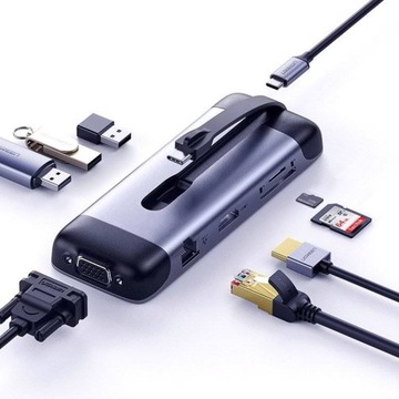 HUB ADAPTER USB-C 9w1 Ugreen HDMI VGA RJ45 PD 100W