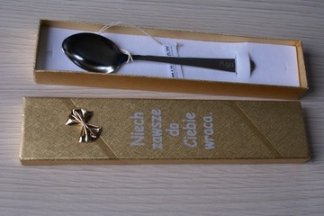 Ложка с гравировкой подарок на крещение годовалому.