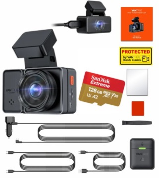VANTRUE E2 REJESTRATOR 2CH 1440P 2.5'' + 128 GB