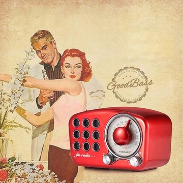 КРАСНЫЙ ПОРТАТИВНЫЙ РАДИО ДЛЯ ДЕТЕЙ И РОДИТЕЛЕЙ РЕТРО