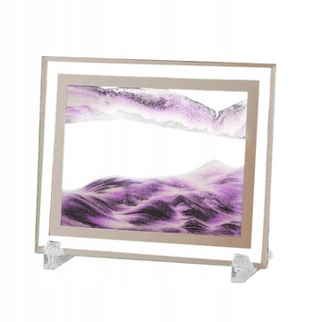 Glass frame of a moving dynamic sand painting