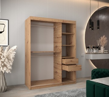 Szafa przesuwna garderoba WAVE 150 cm z lustrem