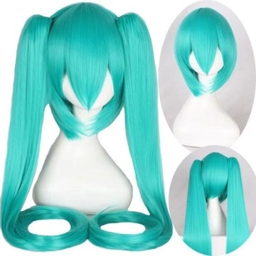 Cosplay Vocaloid-Disfraz de peluca Miku para