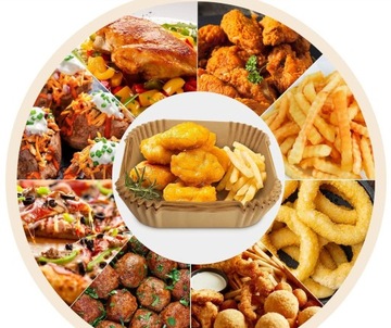 БУМАЖНАЯ ВСТАВКА ДЛЯ ФРИТЮРНИЦЫ БУМАЖНЫЕ ТАРЕЛКИ ДЛЯ ФРИТЮРНИЦЫ 20-24 см 100 шт.