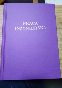 Wydruk i Oprawa Praca Inżynierska Fioletowa Napis Srebrny