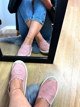 ЖЕНСКИЕ РОЗОВЫЕ Тканевые ЭСПАДРИЛИ без шнуровки 38