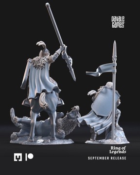 Северный воин-капитан с копьем/щитом и мтд - 3dmonkeypl