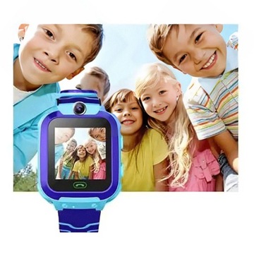 SMARTWATCH DLA DZIECI WODOODPORNY LOKALIZATOR GPS DZIECKA SOS NIEBIESKI