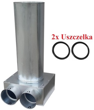 Skrzynka rozprężna podwójna z uszczelkami 2x75 /125 REKUPERACJA