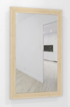 Lustro ścienne w grubej 6cm ramie MDF 100x60 klon